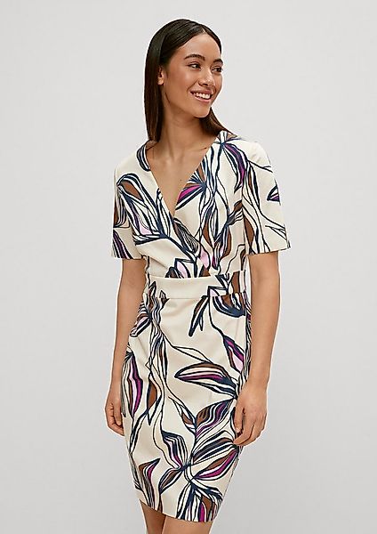 comma Minikleid Kleid Etuikleid mit floralem Muster günstig online kaufen