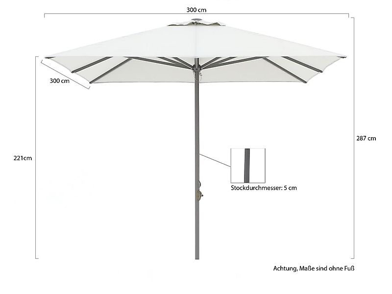 Shadowline Cuba Sonnenschirm 300x300 cm günstig online kaufen