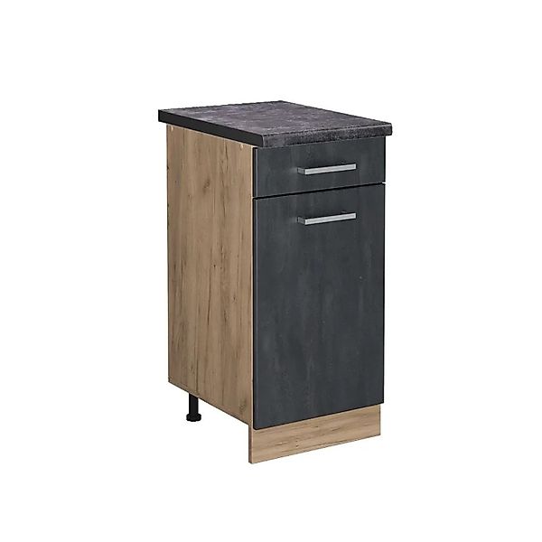 Vicco Küchenunterschrank R-Line Schubladenschrank für die Küche Schwarz Bet günstig online kaufen