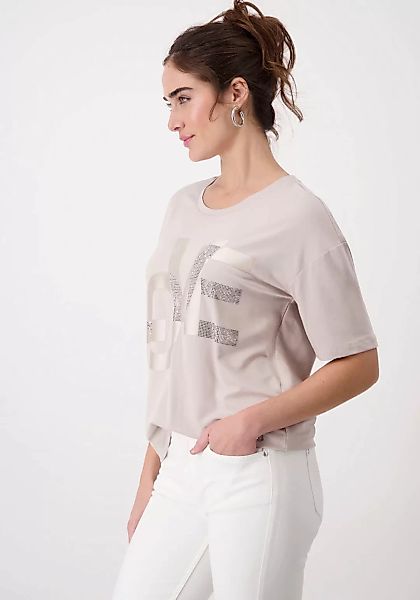 Monari Rundhalsshirt mit Glitzersteinchen günstig online kaufen