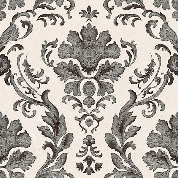 Bricoflor Barock Tapete Schwarz Weiß Elegante Papiertapete mit Ornamenten N günstig online kaufen