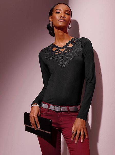 creation L Langarmshirt "Modal-Baumwoll-Shirt" 1 Stk. günstig online kaufen