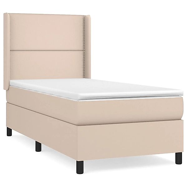 vidaXL Boxspringbett mit Matratze Cappuccino-Braun 90x200cm Kunstleder14662 günstig online kaufen