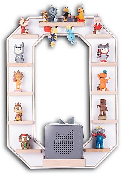 Boarti Wandregal Holz Regal Buchstabe O für Toniebox Tonies Figuren günstig online kaufen