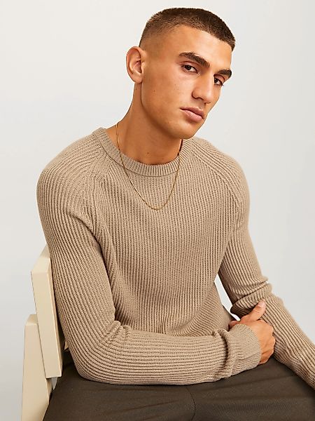 Jack & Jones Rundhalspullover "JJPANNEL KNIT CREW NECK AW24" günstig online kaufen