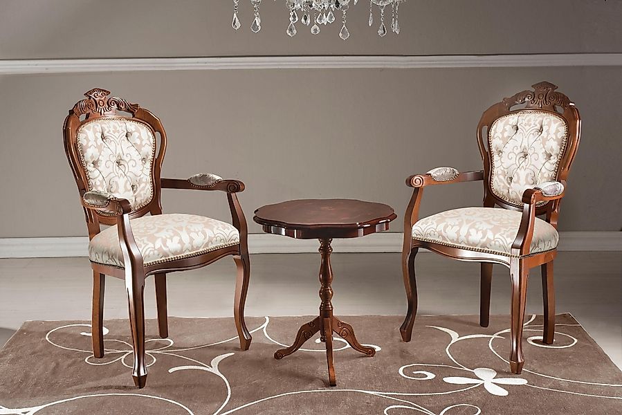Home affaire Polsterstuhl "VENEZIANA 921/B" () Webstoff mit Armlehnen, 1 St günstig online kaufen