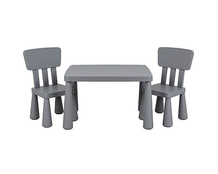 COSTWAY Kindersitzgruppe 3 TLG. Kindermöbel, (Kindertisch mit 2 Stühlen) günstig online kaufen