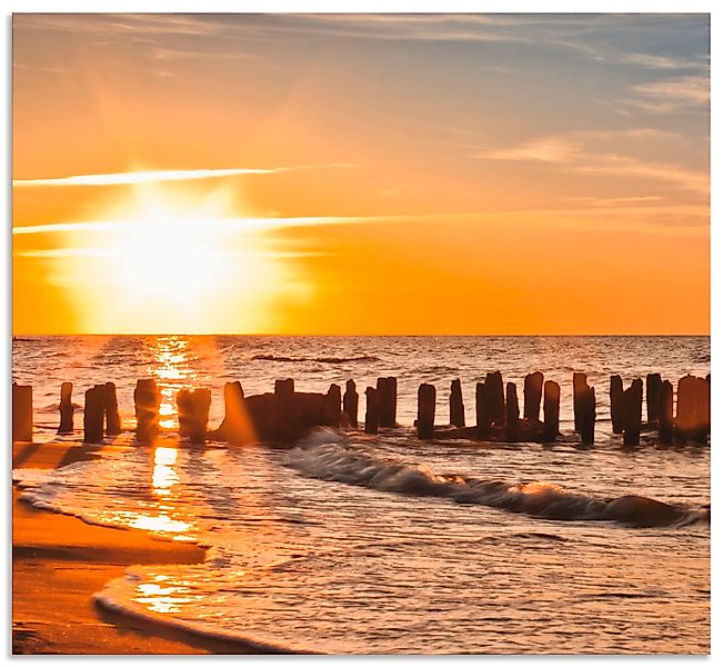 Artland Küchenrückwand »Schöner Sonnenuntergang am Strand«, (1 tlg.), Alu S günstig online kaufen