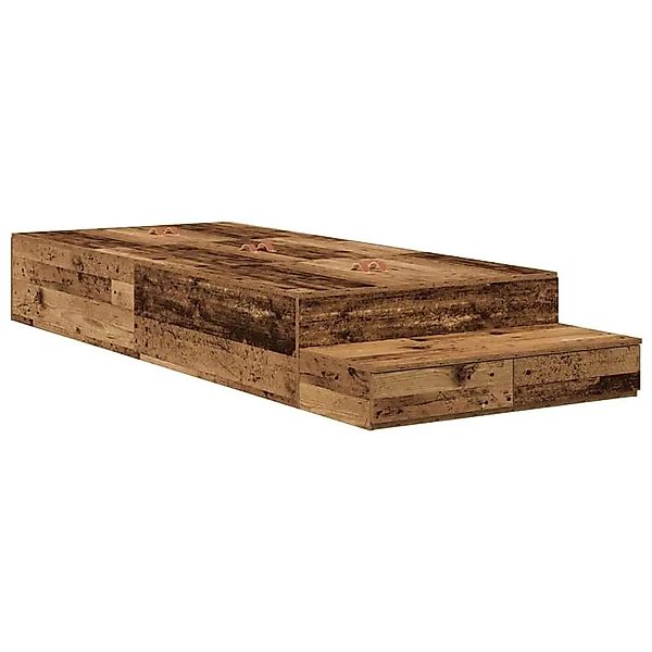 vidaXL Stauraumbett Altholz 80 cm Holzwerkstoff 3335603 günstig online kaufen