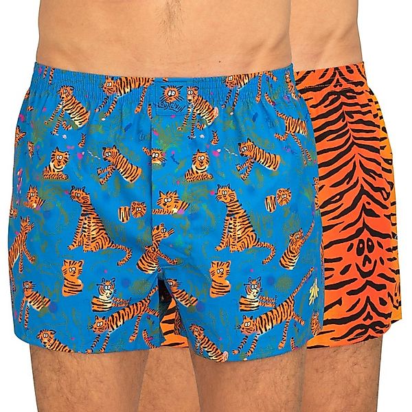Lousy Livin Boxershorts 2-er Set Blau & Rot mit All-Over-Print günstig online kaufen