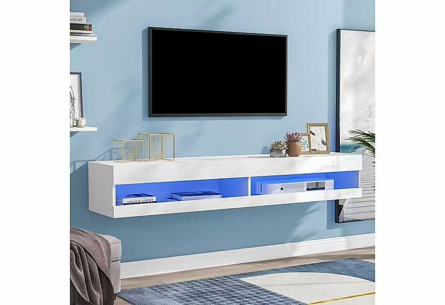 REDOM TV-Schrank LED TV Lowboard,Wandmontierter,TV-Ständer, (mit LED-Beleuc günstig online kaufen