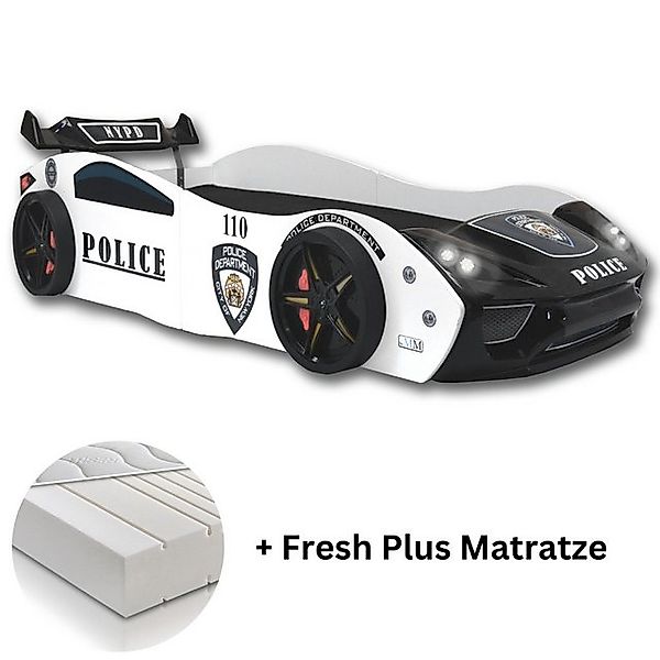 Aileenstore Autobett Police (inkl. Lattenrost LED günstig online kaufen
