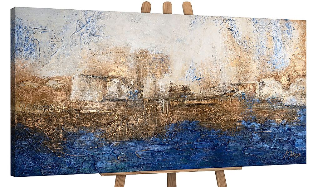 YS-Art Gemälde Marine, Abstrakte Bilder, Gold günstig online kaufen