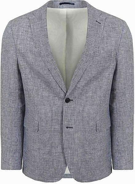 Suitable Blazer Pepita Leinen Blau - Größe 54 günstig online kaufen