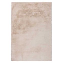 Moderner Teppich aus Kunstfell Creme Weiß günstig online kaufen