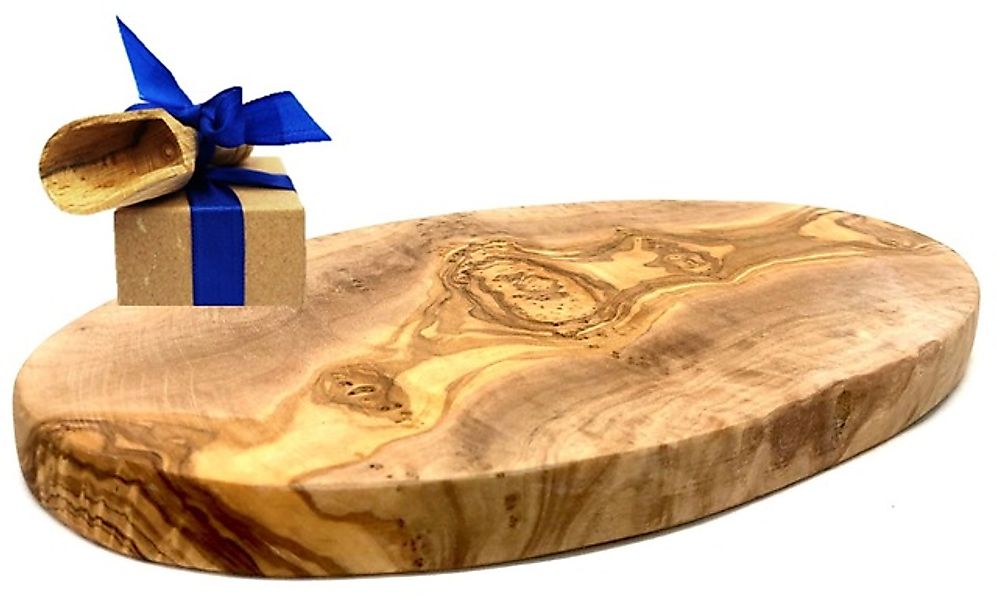 Olivenholz-erleben Frühstücksbrett »Brett oval, aus Olivenholz 30 cm«, (Set günstig online kaufen