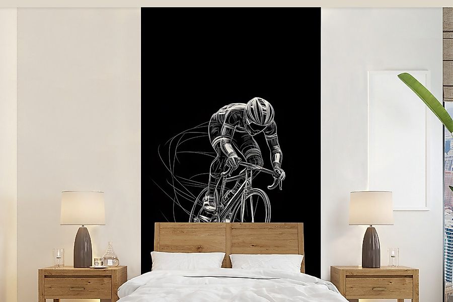 MuchoWow Fototapete Strichzeichnung - Weiß - günstig online kaufen