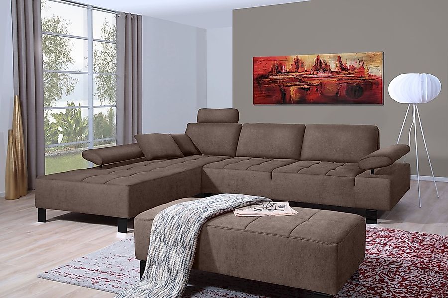 alina Ecksofa »Royce« inklusive Sitztiefenverstellung, 270 cm breit günstig online kaufen