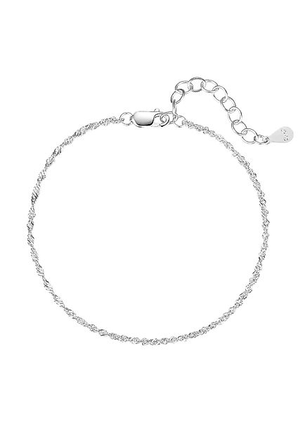 Hey Happiness Silberarmband Singapurkette gedreht, Roségold günstig online kaufen