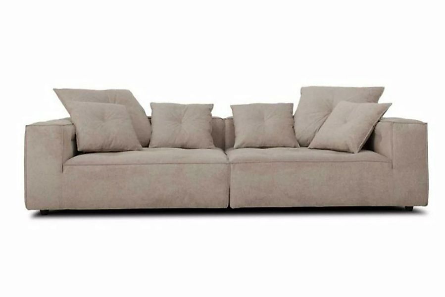 daslagerhaus living Sofa Sofa Brian 3 Sitzer Stoff beige günstig online kaufen