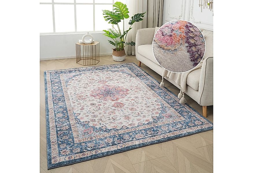 my home Teppich Omar, Druckteppich, orientalisches Design, mehrfarbig, bedr günstig online kaufen