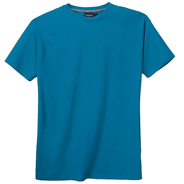 north 56 4 Rundhalsshirt North Latitude blau Basic T-Shirt Übergröße günstig online kaufen