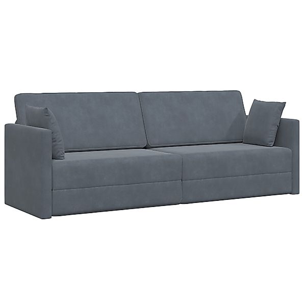 vidaXL Sofa Schlafsofa 2-in-1 Dunkelgrau 213x144x60 günstig online kaufen