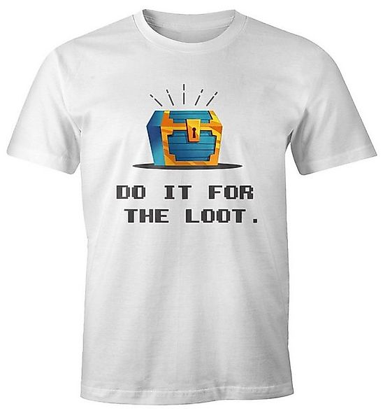 MoonWorks Print-Shirt Herren T-Shirt Gaming Spruch do it for the loot und M günstig online kaufen