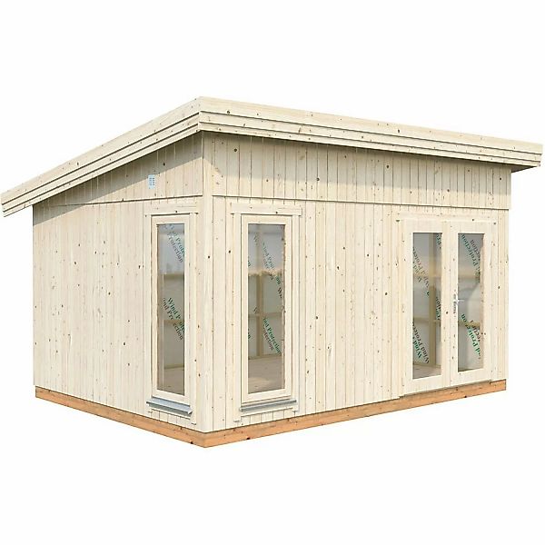 Palmako Holz-Gartenhaus Natur Flachdach Unbehandelt 502 cm x 330 cm günstig online kaufen