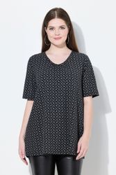 Ulla Popken T-Shirt T-Shirt Trachtenmuster A-Linie günstig online kaufen