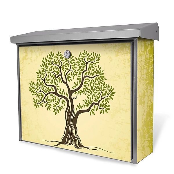 Banjado Briefkasten Edelstahl 38.5x31.5x12cm Ohne Zeitungsfach Inkl. Montag günstig online kaufen
