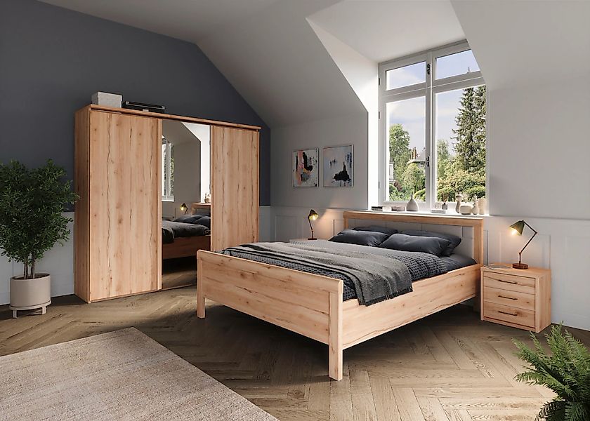 priess Einzelbett "Arnsberg" Komforthöhe mit gepolstertem Kopfteil günstig online kaufen