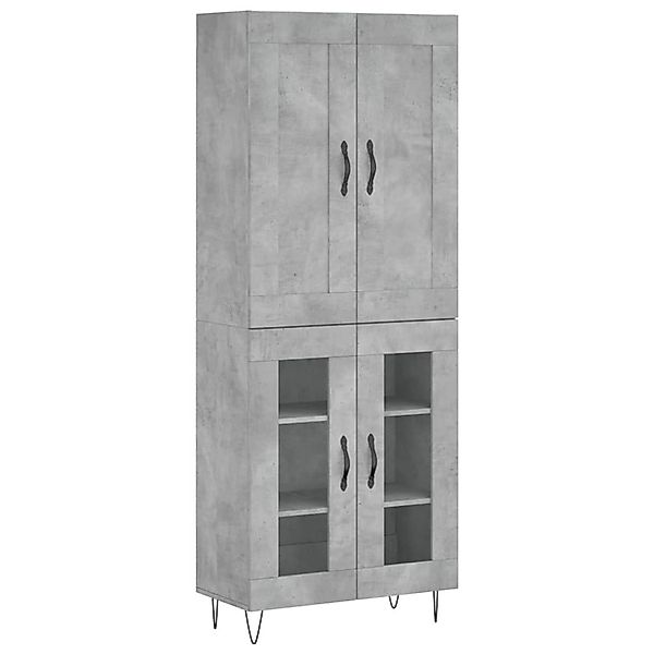 vidaXL Highboard Betongrau 69,5x34x180 cm Holzwerkstoff 3199653 günstig online kaufen