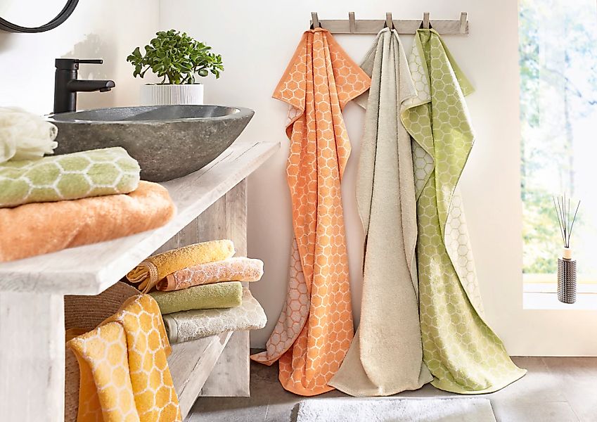 Dyckhoff Handtuch Set "Pure Natural Honey" Set 3 Stk. Frottier 2 Handtücher günstig online kaufen