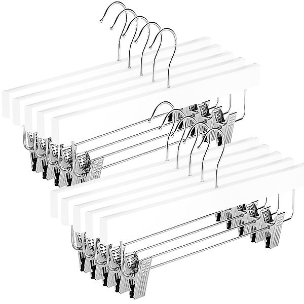 Homewit Kleiderbügel 10/20 Stück, Silberne Metall-Hosenbügel, günstig online kaufen