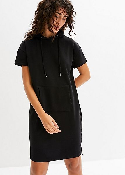 bonprix Sweatkleid aus Baumwolle, Loose fit, mit Kapuze, mit Kangaroo-Tasch günstig online kaufen
