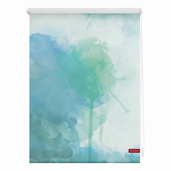 Rollo Aquarell blau B/L: ca. 80x150 cm günstig online kaufen