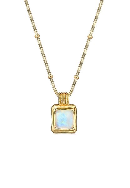 Elli Premium Kette mit Anhänger Mondstein günstig online kaufen
