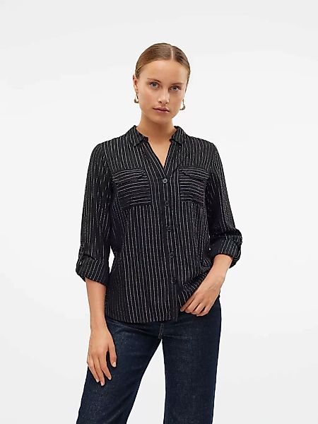 Vero Moda Hemdbluse VMBUMPY LS GLITTER SHIRT WVN GA NOOS mit Glitzereffekt günstig online kaufen