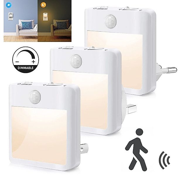 Sunicol LED Schreibtischlampe Dimmbar LED Nachtlicht mit Bewegungsmelder, S günstig online kaufen