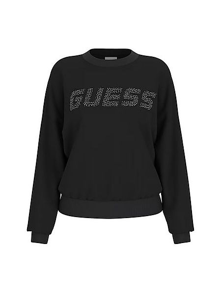 Guess Sweatshirt – Pullover mit Strassstein-Logo günstig online kaufen
