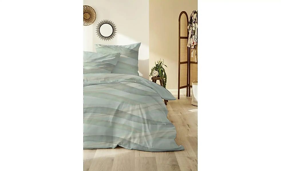 Biber Bettwäsche-Set   ¦ grün ¦ Maße (cm): B: 135 H: 1 Bettwaren > Bettwäsc günstig online kaufen