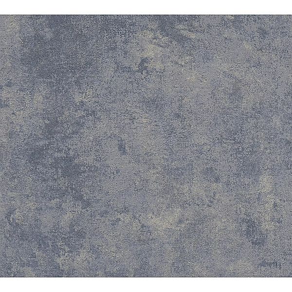 AS-Creation Vliestapete New Walls Leicht Strukturiert Blau Silber FSC® günstig online kaufen