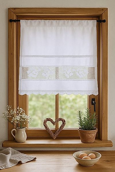 HOSSNER - ART OF HOME DECO Scheibengardine 40x50 cm (1 St), blickdicht, Bau günstig online kaufen