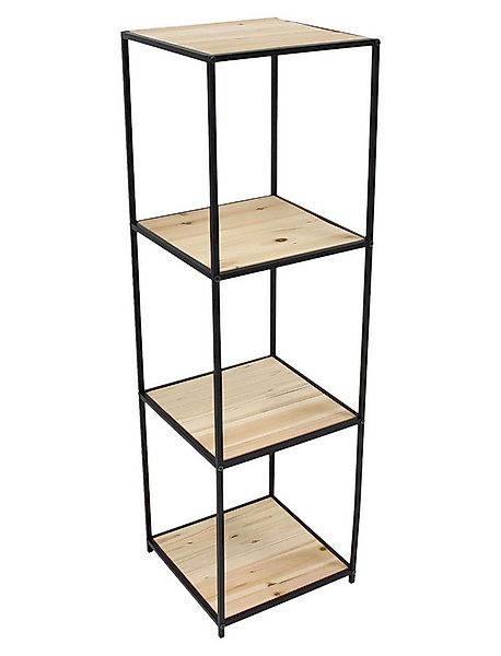 Dekoleidenschaft Standregal "Modern Living" Regal aus Holz & Metall, schwar günstig online kaufen