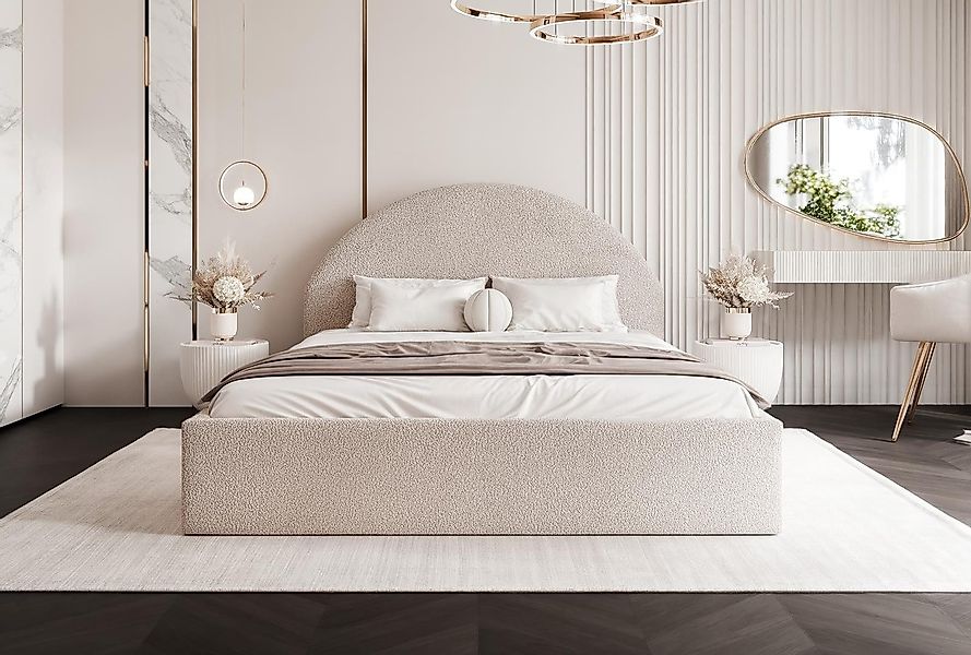 Compleo Polsterbett Designer Polterbett CLARA, mit Stauraum, Glamour-Bett, günstig online kaufen