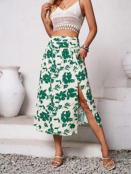 DEBAIJIA Midirock Damen Röcke Sommer Floral günstig online kaufen