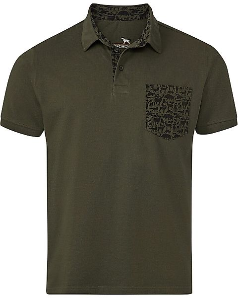 Parforce Poloshirt Poloshirt Brusttasche Waldtiere günstig online kaufen