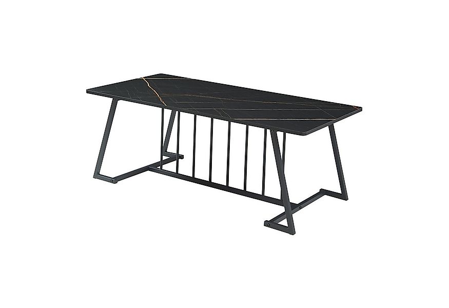 en.casa Couchtisch, »Nospoo« mit Metallgestell 120 x 60 x 46 cm Marmoroptik günstig online kaufen