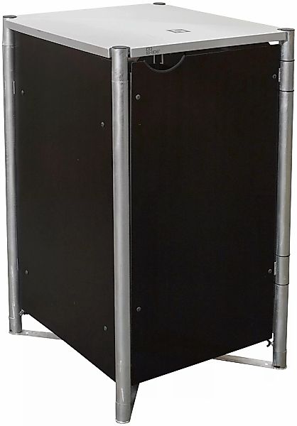 Hide Mülltonnenbox Kunststoff 81 cm x 70 cm x 116 cm Schwarz günstig online kaufen